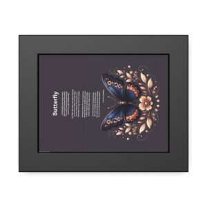 Butterfly Inspirational Wall Art Frame, Framed Paper Posters, Home Decor, Motivational Gift, Modern Artwork, Spiritual Affirmation