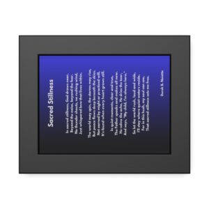 Sacred Stillness / Inspirational Wall Art Frame, Framed Paper Posters, Home Decor, Motivational Gift, Modern Artwork, Spiritual Affirmation