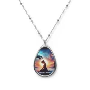 Praise 2 /  Inspirational Oval Necklace - Daily Motivation Jewelry, Perfect Gift for Her, Affirmation Pendant, Uplifting Accessory
