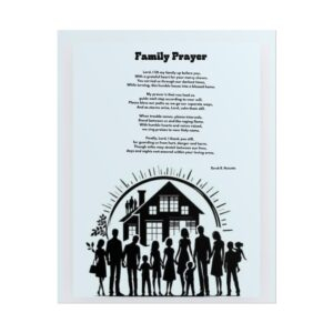 Family Prayer / Rolled Poster — Inspirational Starry Poem Wall Art
