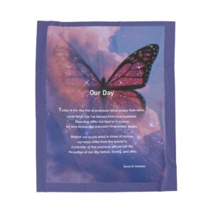 Our Day Inspirational Velveteen Plush Blanket - Cozy Throw, Motivational Gift, Home Decor, Spiritual Comfort, Affirmation Blanket