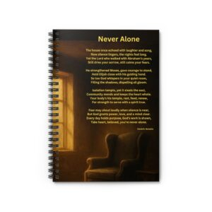 Never Alone /  Spiral Notebook - Cute Journal, Gifts for Friends, Self-Care Notes, Medication Reminder, Valentine’s Day