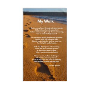 My Walk  Inspirational Hand Towel with Poem, Motivational Kitchen Towels, Religious Home Decor, Faith-Based Gift, Meaningful Bathroom Accessories