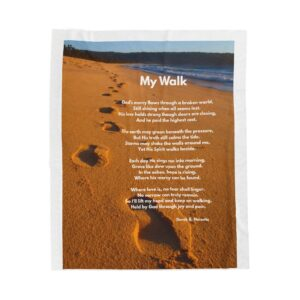 My Walk Inspirational Velveteen Plush Blanket - Cozy Throw, Motivational Gift, Home Decor, Spiritual Comfort, Affirmation Blanket
