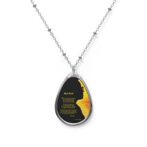 But God Inspirational Oval Necklace - Daily Motivation Jewelry, Perfect Gift for Her, Affirmation Pendant, Uplifting Accessory