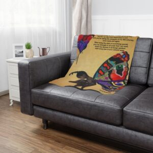 My Wings Inspirational Minky Blanket, Cozy Throw for Comfort, Faith Gift, Spiritual Home Decor, Perfect for Relaxation and Reflection