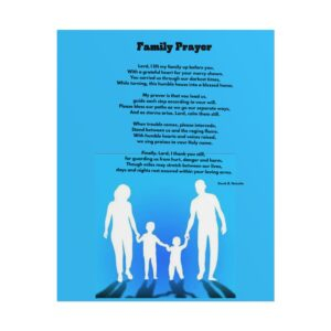 Family Prayer / Rolled Poster — Inspirational Starry Poem Wall Art