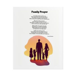 Family Prayer / Rolled Poster — Inspirational Starry Poem Wall Art