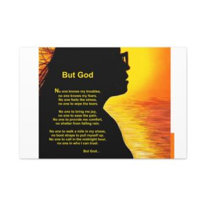 But God Inspirational Canvas Art Print