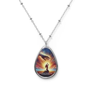 Praise /  Inspirational Oval Necklace - Daily Motivation Jewelry, Perfect Gift for Her, Affirmation Pendant, Uplifting Accessory