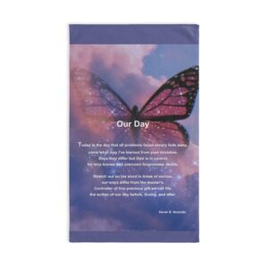 Our Day Inspirational Hand Towel with Poem, Motivational Kitchen Towels, Religious Home Decor, Faith-Based Gift, Meaningful Bathroom Accessories
