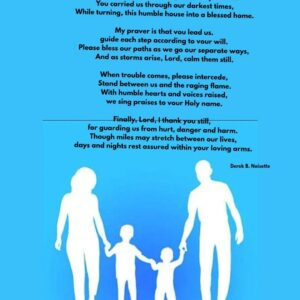 Family Prayer / Plush Fleece Blanket – Bright Blue