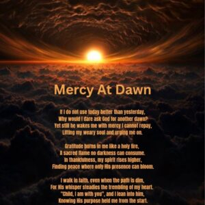 Mercy At Dawn / Inspirational Minky Blanket