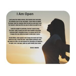 I Am Open /  Mouse Pad, Cute Desk Accessory, Gamer Gift, Office Decor, Valentine's Day Present, Bright and Fun Design