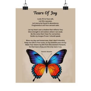 Tears Of Joy Inspirational Matte Poster, Motivational Wall Art, Home Decor, Faith Decor, Uplifting Quote, Gift for Spiritual Journey