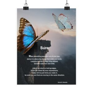 Sure Inspirational Matte Poster, Motivational Wall Art, Home Decor, Faith Decor, Uplifting Quote, Gift for Spiritual Journey