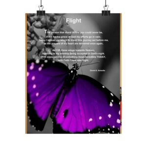 Flight Inspirational Matte Poster, Motivational Wall Art, Home Decor, Faith Decor, Uplifting Quote, Gift for Spiritual Journey