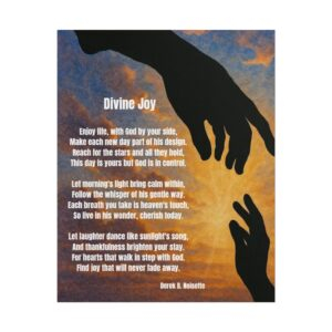 Divine Joy / Rolled Poster — Inspirational Starry Poem Wall Art