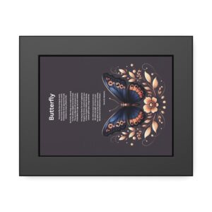 Butterfly Inspirational Wall Art Frame, Framed Paper Posters, Home Decor, Motivational Gift, Modern Artwork, Spiritual Affirmation
