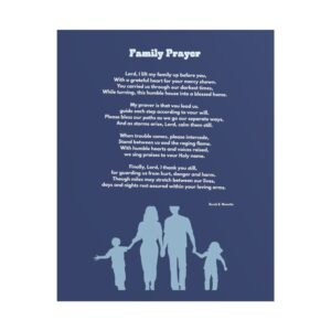 Family Prayer / Rolled Poster — Inspirational Starry Poem Wall Art