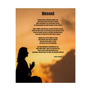 Blessed / Rolled Poster — Inspirational Starry Poem Wall Art