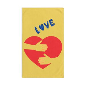 Love Is Medicine /  Inspirational Hand Towel with Poem, Motivational Kitchen Towels, Religious Home Decor, Faith-Based Gift, Meaningful Bathroom Accessories