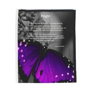 Flight Inspirational Velveteen Plush Blanket - Cozy Throw, Motivational Gift, Home Decor, Spiritual Comfort, Affirmation Blanket
