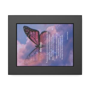 Our Day Inspirational Wall Art Frame, Framed Paper Posters, Home Decor, Motivational Gift, Modern Artwork, Spiritual Affirmation