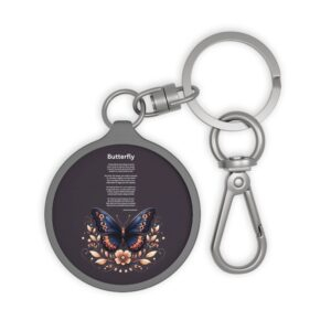 Butterfly Personalized Keyring Tag, Custom Keychain, Gift for Car Enthusiasts, Monogrammed Key Holder, Perfect for Anniversaries and Birthdays