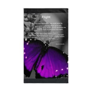 Flight Inspirational Hand Towel with Poem, Motivational Kitchen Towels, Religious Home Decor, Faith-Based Gift, Meaningful Bathroom Accessories