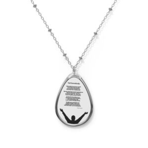 Praise 10 / Inspirational Oval Necklace - Daily Motivation Jewelry, Perfect Gift for Her, Affirmation Pendant, Uplifting Accessory
