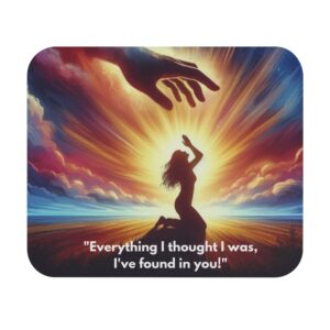 Praise /  Mouse Pad, Cute Desk Accessory, Gamer Gift, Office Decor, Valentine's Day Present, Bright and Fun Design