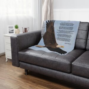 I Soar Inspirational Minky Blanket, Cozy Throw for Comfort, Faith Gift, Spiritual Home Decor, Perfect for Relaxation and Reflection